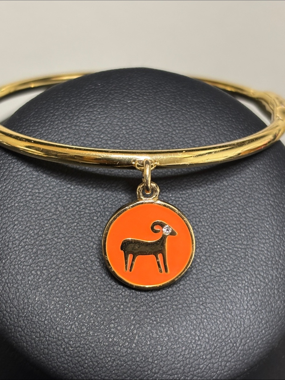 Kate spade Aries Charm Horoscope She Piques Their Curiosity Gold Bangle Bracelet - Picture 2 of 8